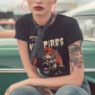 Attack of the Vampires Vintage Rockabilly T-Shirt