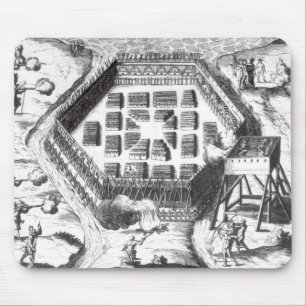 Attack on an Iroquois village Mouse Mat