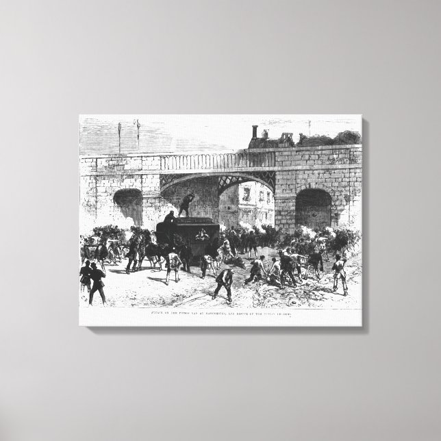 Attack on the Prison Van at Manchester Canvas Print (Front)