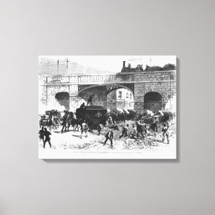 Attack on the Prison Van at Manchester Canvas Print