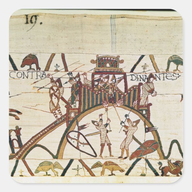 Attack on the Town of Dinan Square Sticker (Front)