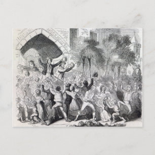 Attack on the Workhouse at Stockport in 1842 Postcard