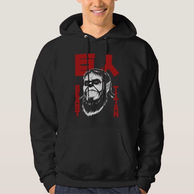 Attack on Titan Season 4 Beast Titan & Large Kanji Hoodie (Front)