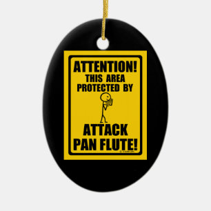 Attack Pan Flute Ceramic Tree Decoration