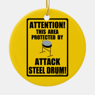 Attack Steel Drum Ceramic Tree Decoration