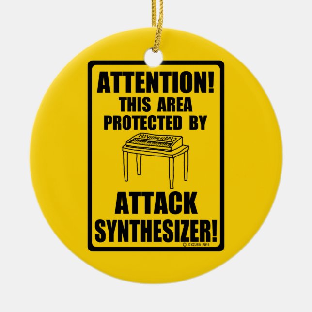 Attack Synthesizer Ceramic Tree Decoration (Front)