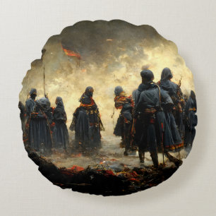 Attack the place round cushion