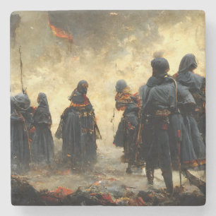 Attack the place stone coaster