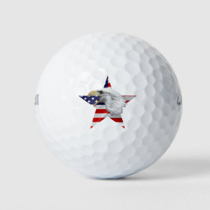 Attacking Eagle, The American Flag, Patriotic Golf Balls