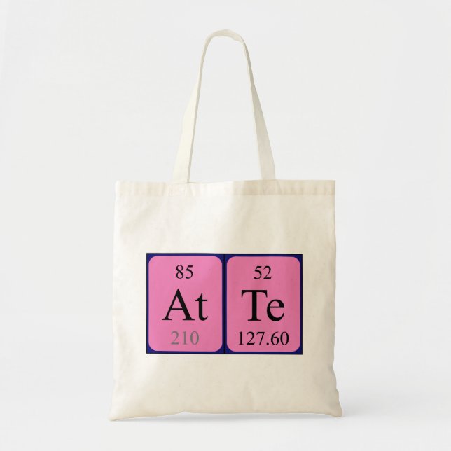 Atte periodic table name tote bag (Front)