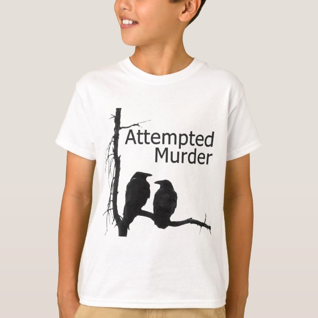 Attempted Murder Crows Kids T-Shirt (Front)