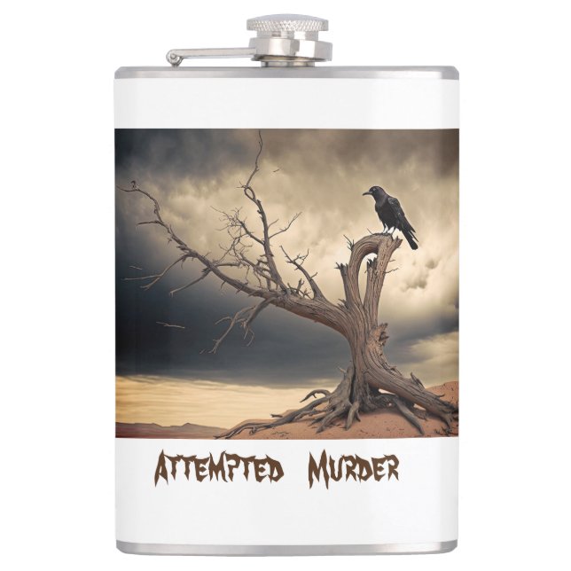 Attempted Murder  Hip Flask (Front)
