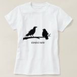 Attempted murder, murder of crows pun, ladies T-Shirt<br><div class="desc">Funny and clever in a cool paint/splatter design.</div>