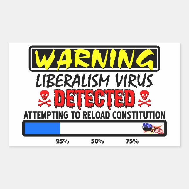 Attempting To Reload Constitution! Rectangular Sticker (Front)