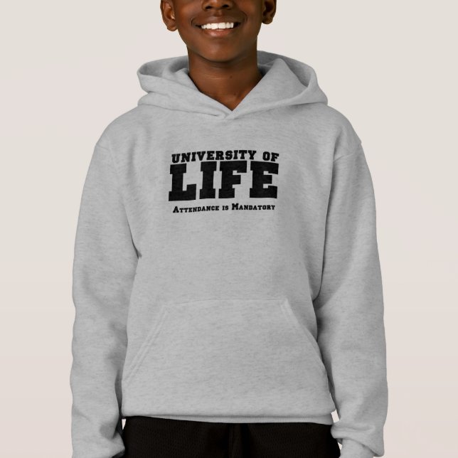Attend - l grey hooded sweatshirt (Front)
