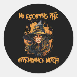 Attendance Clerk School Admin Attendance Secretary Classic Round Sticker