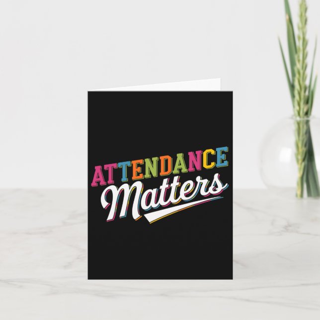 Attendance Problems Teacher Student Back To School Card (Front)