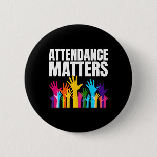 Attendance S Sticker 6 Cm Round Badge