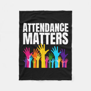 Attendance S Sticker Fleece Blanket