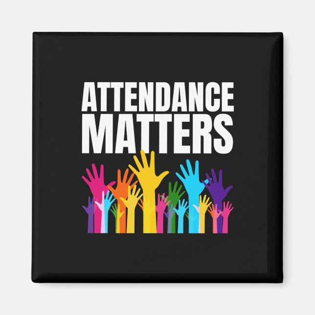 Attendance S Sticker  Magnet (Front)
