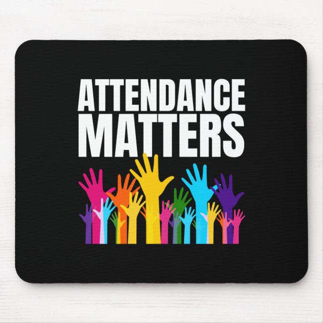 Attendance S Sticker  Mouse Mat (Front)