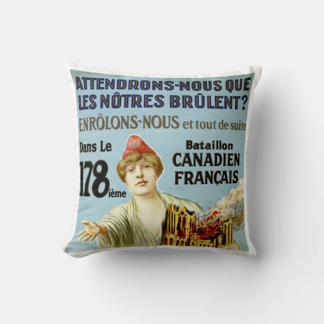 Attendrons-Nous Que Les Notre Brulent Cushion (Front)