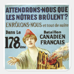 Attendrons-Nous Que Les Notre Brulent Square Sticker