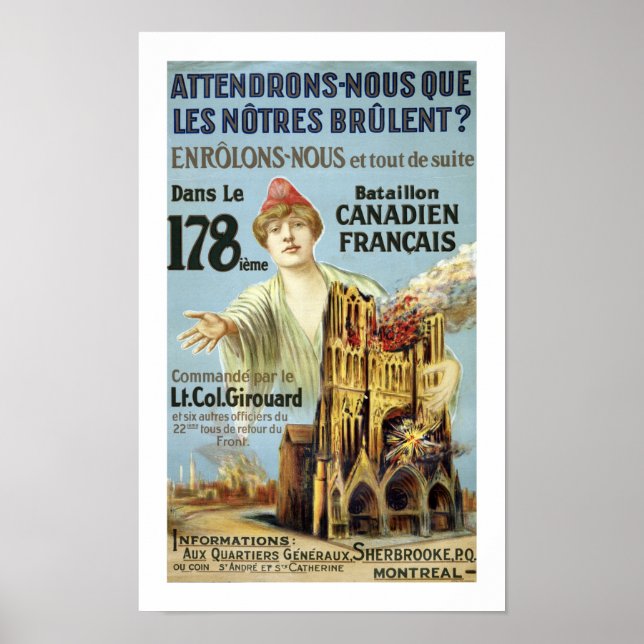 Attendrons-Nous (white) Poster (Front)