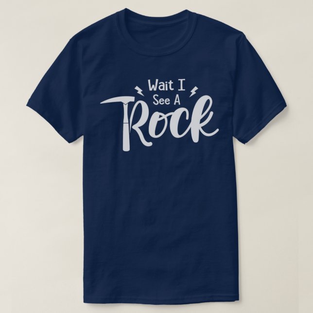 Attends je vois un rocher classique 3 T-Shirt (Design Front)