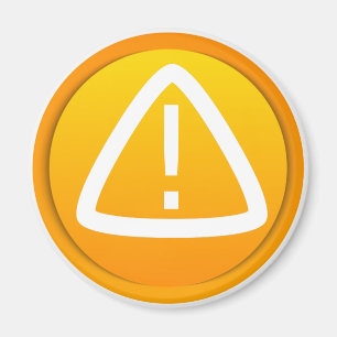 Attention Caution Symbol Magnet