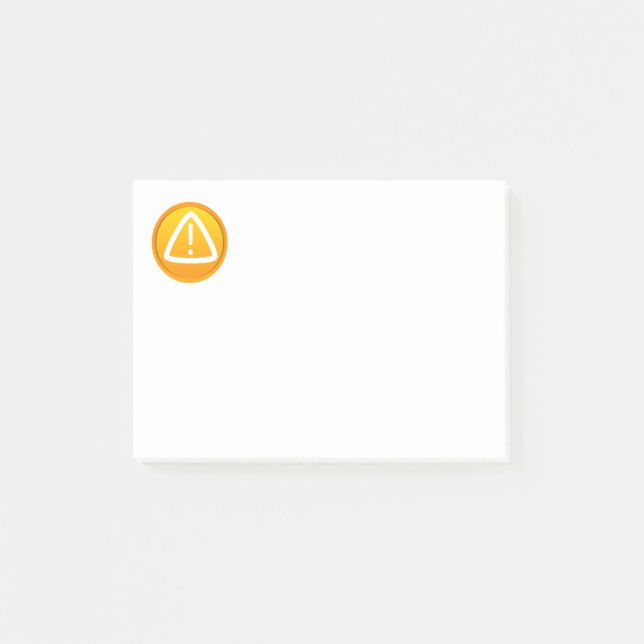 Attention Caution Symbol Post-it Notes (Front)