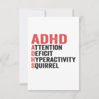 Attention Deficit Hyperactivity Squirrel ADHD Gift