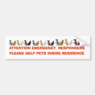 ATTENTION EMERGENCY RESPONDERS, PLEASE HELP PE... BUMPER STICKER