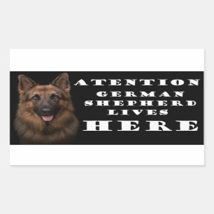 Attention german shepherd lives here sticker