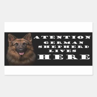 Attention german shepherd lives here sticker
