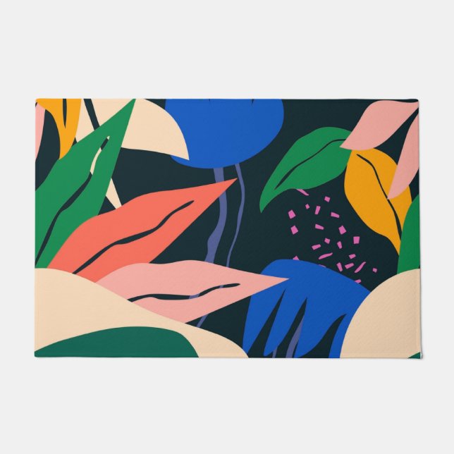 Attention Getter tropical pattern Doormat (Front)