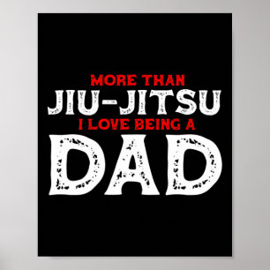 Attention I Can Jiu Jitsu Fighter Judo Martial Art Poster
