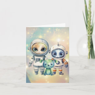 Attention Intergalactic Plain Thank You Card