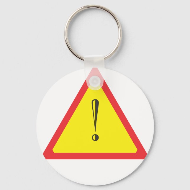 Attention Sign Key Ring (Front)