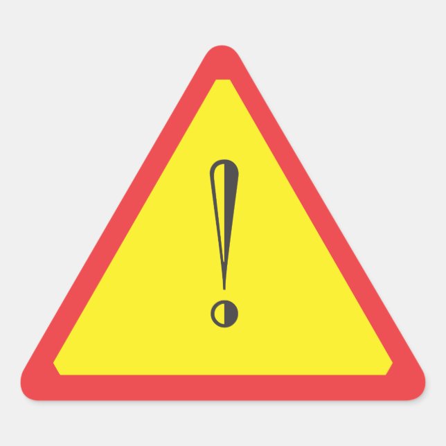 Attention Sign Triangle Sticker (Front)