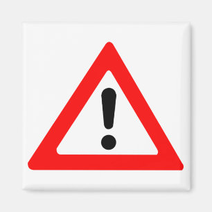 Attention Triangle Symbol Magnet
