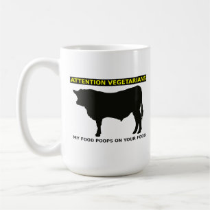 Attention Vegetarians Funny Meat Lovers Mug