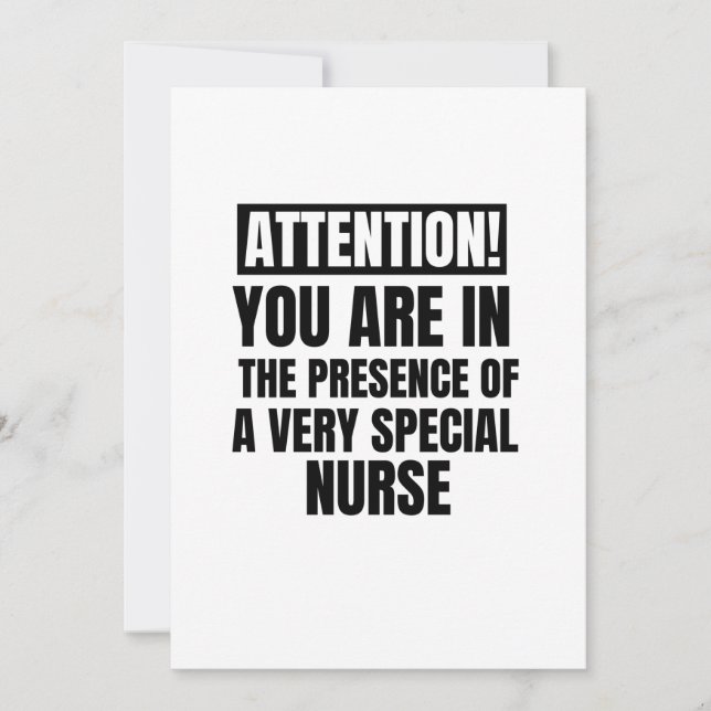 Attention you are in the presnce of a very special thank you card (Front)