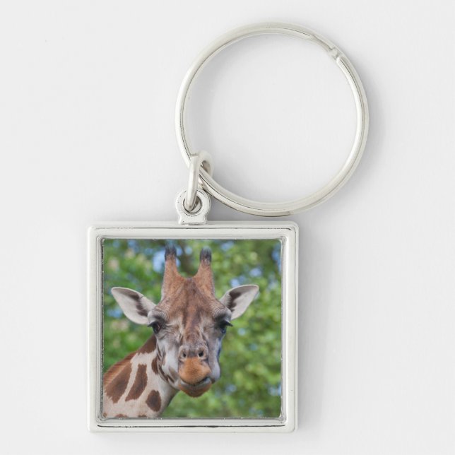 Attentive Giraffe Key Ring (Front)