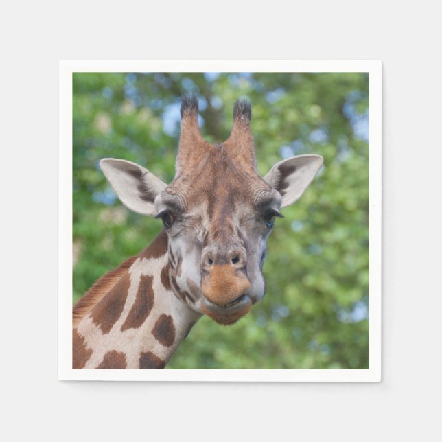 Attentive Giraffe Napkin (Front)