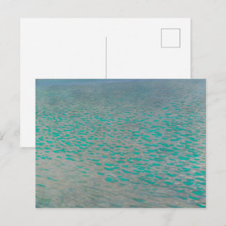 Attersee, Coastal Landscape Painting, Gustav Klimt Postcard