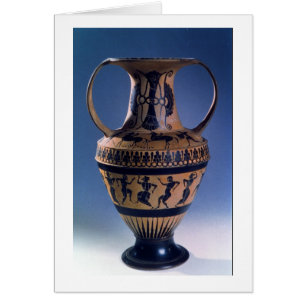 Attic black figure amphora depicting dancers, c.53