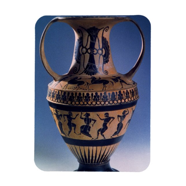 Attic black figure amphora depicting dancers, c.53 magnet (Vertical)