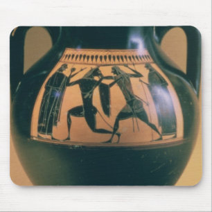 Attic black figure amphora depicting Theseus and t Mouse Mat