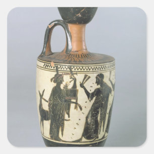 Attic black-figure lekythos square sticker